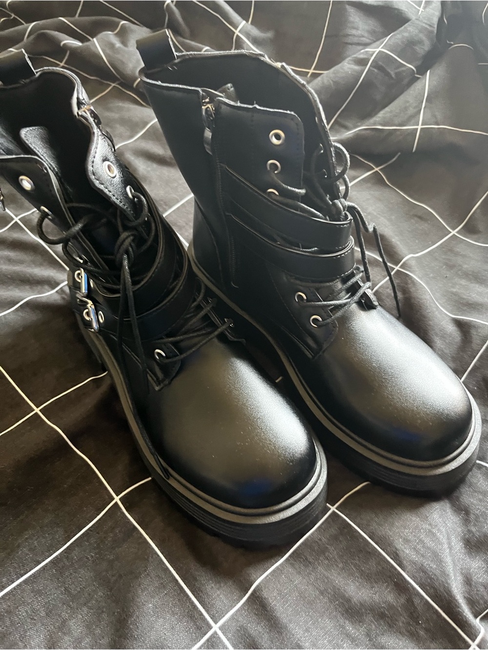 Women's Black Ankle Booties - Classic Lace-Up Combat Style